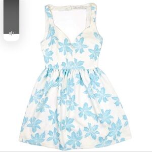 White and blue Zara mini dress size xs